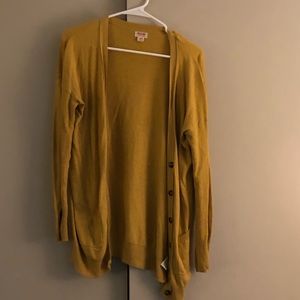 Mossimo Yellow Cardigan